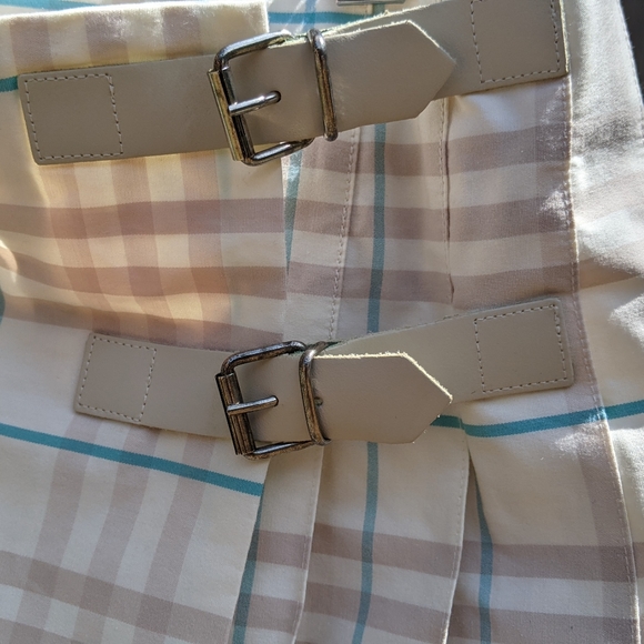 SOLD Burberry Pleated Plaid Mini Skirt Authentic - Picture 5 of 15
